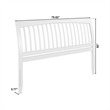 AFI Orleans King Sleigh Contemporary Solid Wood Slat Headboard in White