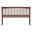 AFI Orleans King Sleigh Contemporary Solid Wood Slat Headboard in Walnut