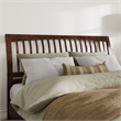 AFI Orleans King Sleigh Contemporary Solid Wood Slat Headboard in Walnut