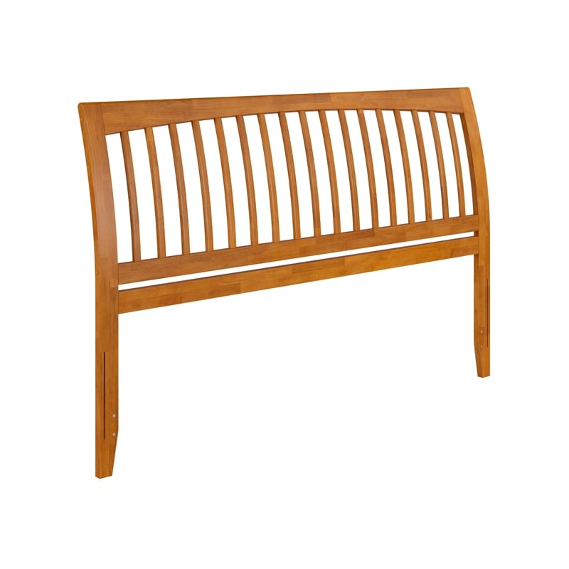 AFI Orleans King Sleigh Solid Wood Slat Headboard in Light Toffee
