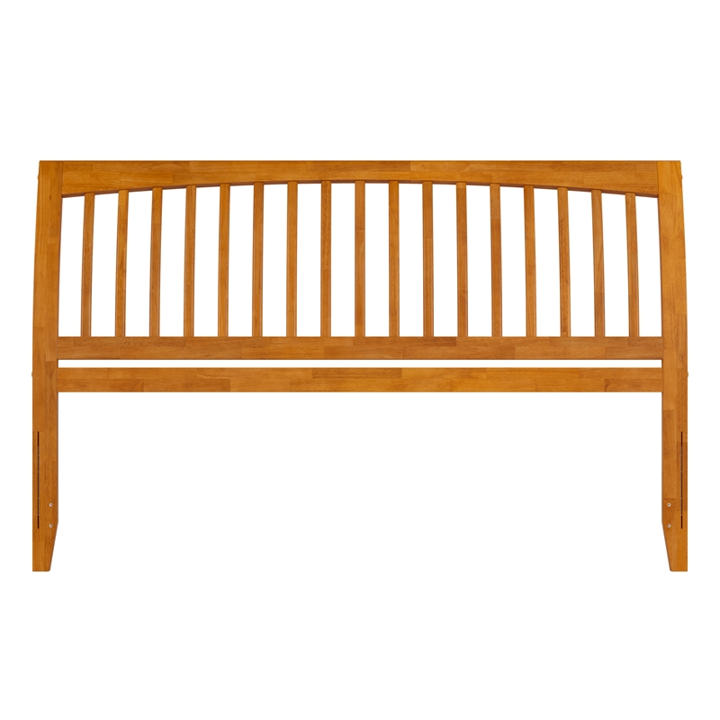 AFI Orleans King Sleigh Solid Wood Slat Headboard in Light Toffee