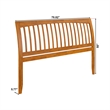 AFI Orleans King Sleigh Solid Wood Slat Headboard in Light Toffee