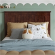 Nantucket Twin Wood Panel Headboard in Walnut