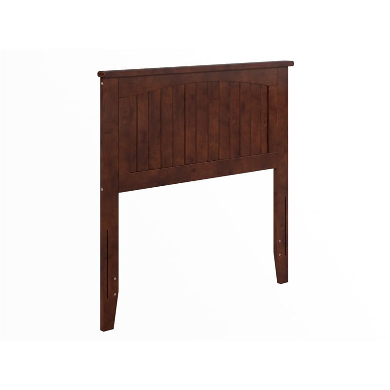 Nantucket Twin Wood Panel Headboard in Walnut