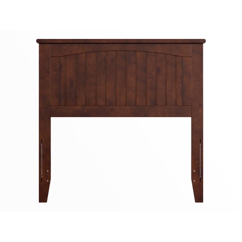 Nantucket Twin Wood Panel Headboard in Walnut