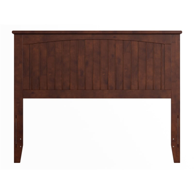 Nantucket Full Wood Panel Headboard in Walnut