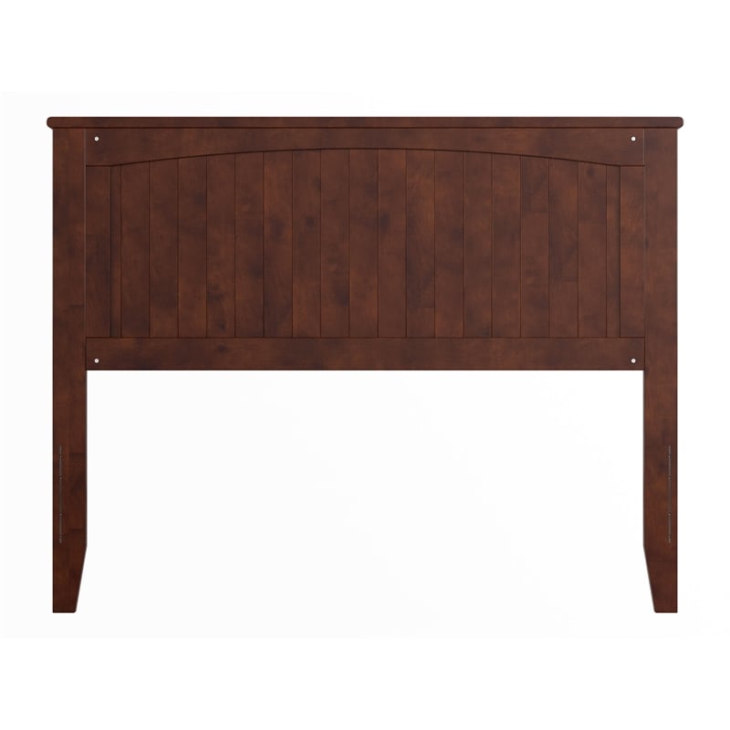 Nantucket Full Wood Panel Headboard in Walnut