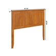 Nantucket Full Wood Panel Headboard in Light Toffee