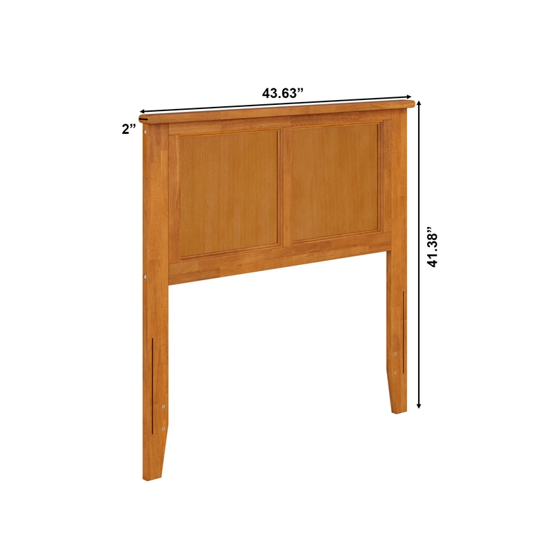 Madison Twin Solid Wood Panel Headboard in Light Toffee