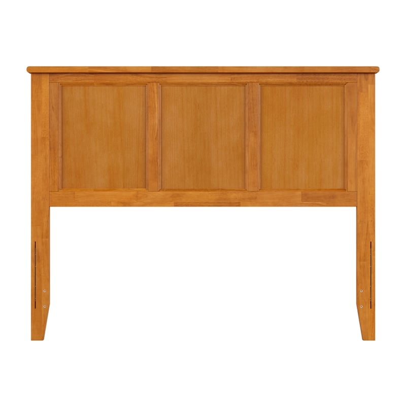 Madison Full Solid Wood Panel Headboard in Light Toffee