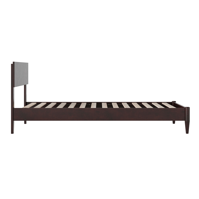 Aria Twin XL Solid Wood Modern Low Profile Platform Bed in Espresso