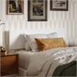 Aria Twin XL Solid Wood Modern Low Profile Platform Bed in White