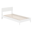 Aria Twin XL Solid Wood Modern Low Profile Platform Bed in White