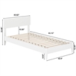 Aria Twin XL Solid Wood Modern Low Profile Platform Bed in White