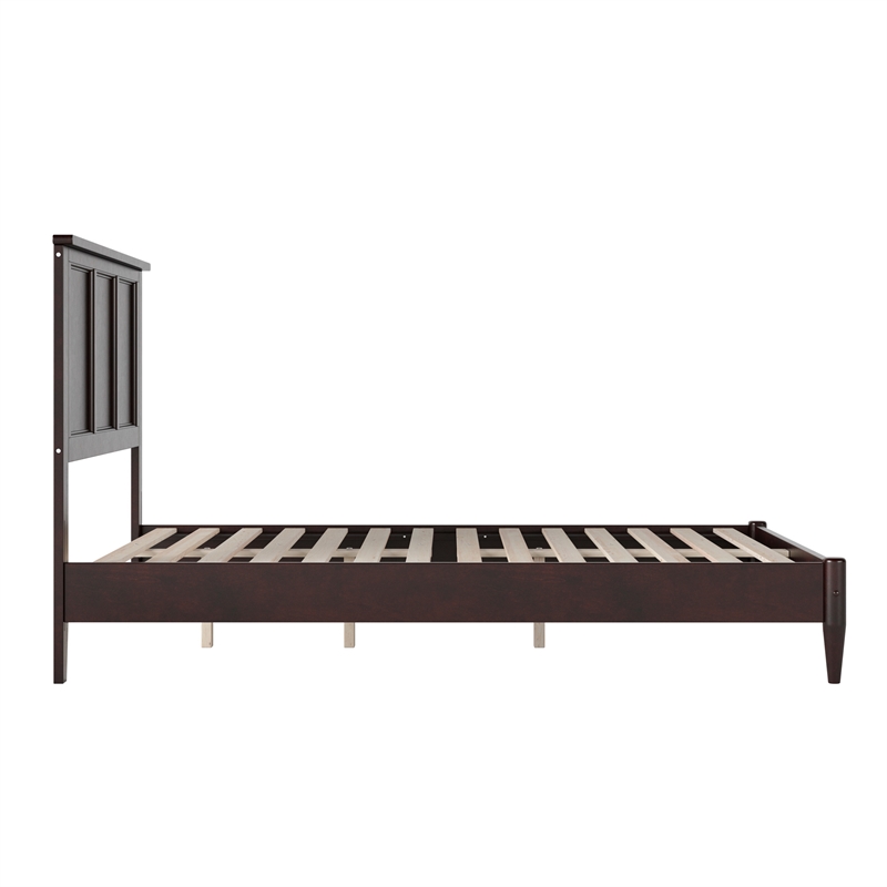 Charlotte Full Solid Wood Low Profile Platform Bed in Espresso