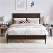 Charlotte Full Solid Wood Low Profile Platform Bed in Espresso