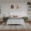 Charlotte Full Solid Wood Low Profile Platform Bed in White