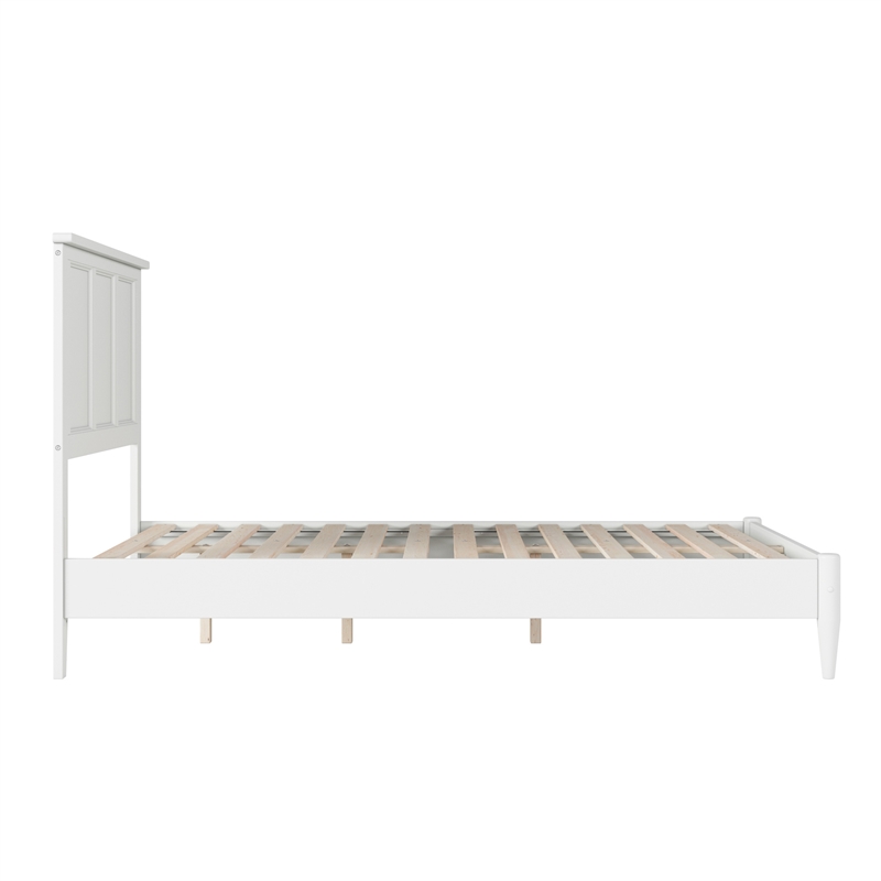 Charlotte Full Solid Wood Low Profile Platform Bed in White