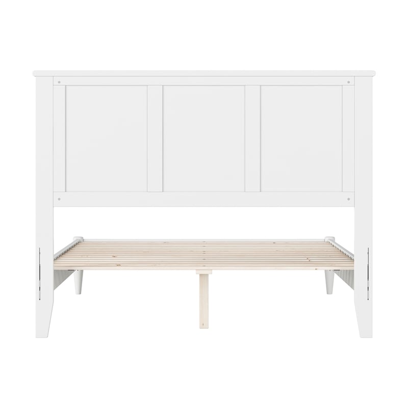 Charlotte Full Solid Wood Low Profile Platform Bed in White