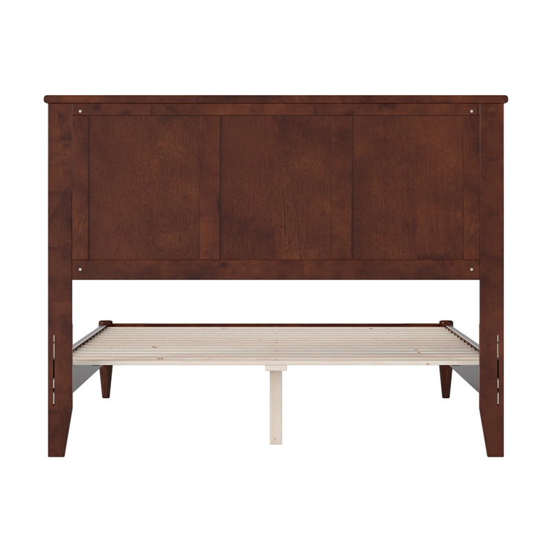 Charlotte Full Solid Wood Low Profile Platform Bed in Walnut