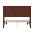 Charlotte Full Solid Wood Low Profile Platform Bed in Walnut