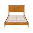 Charlotte Full Solid Wood Low Profile Platform Bed in Light Toffee