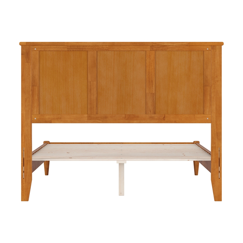 Charlotte Full Solid Wood Low Profile Platform Bed in Light Toffee