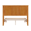 Charlotte Full Solid Wood Low Profile Platform Bed in Light Toffee