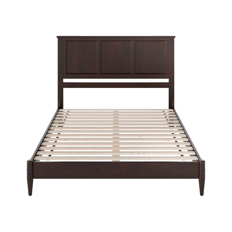 Charlotte Queen Solid Wood Low Profile Platform Bed in Espresso