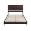 Charlotte Queen Solid Wood Low Profile Platform Bed in Espresso