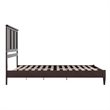 Charlotte Queen Solid Wood Low Profile Platform Bed in Espresso