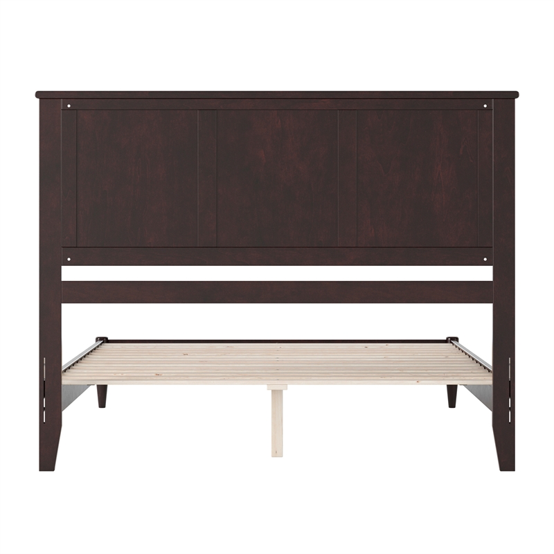 Charlotte Queen Solid Wood Low Profile Platform Bed in Espresso