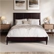 Charlotte Queen Solid Wood Low Profile Platform Bed in Espresso