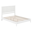 Charlotte Queen Solid Wood Low Profile Platform Bed in White