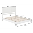 Charlotte Queen Solid Wood Low Profile Platform Bed in White