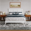 Charlotte Queen Solid Wood Low Profile Platform Bed in White