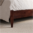 Charlotte Queen Solid Wood Low Profile Platform Bed in Walnut