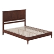 Charlotte Queen Solid Wood Low Profile Platform Bed in Walnut
