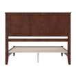 Charlotte Queen Solid Wood Low Profile Platform Bed in Walnut