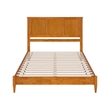 Charlotte Queen Solid Wood Low Profile Platform Bed in Light Toffee