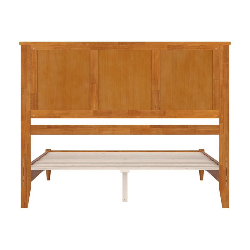 Charlotte Queen Solid Wood Low Profile Platform Bed in Light Toffee