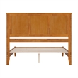 Charlotte Queen Solid Wood Low Profile Platform Bed in Light Toffee