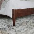 Aria Twin XL Solid Wood Modern Low Profile Platform Bed in Walnut