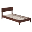 Aria Twin XL Solid Wood Modern Low Profile Platform Bed in Walnut