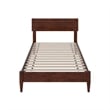 Aria Twin XL Solid Wood Modern Low Profile Platform Bed in Walnut