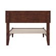 Aria Twin XL Solid Wood Modern Low Profile Platform Bed in Walnut