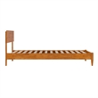 Aria Twin XL Solid Wood Modern Low Profile Platform Bed in Light Toffee