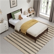 Aria Twin Solid Wood Modern Low Profile Platform Bed in Espresso