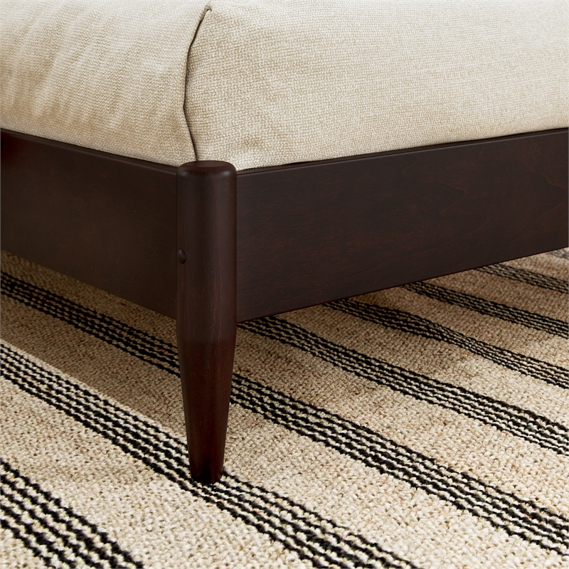 Aria Twin Solid Wood Modern Low Profile Platform Bed in Espresso
