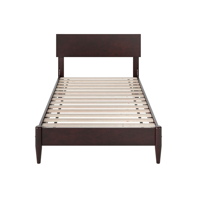 Aria Twin Solid Wood Modern Low Profile Platform Bed in Espresso